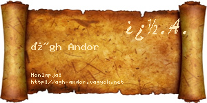 Ágh Andor névjegykártya